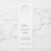 書道植物学結婚の歓迎 ボトルネックタグ (正面)