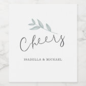 書道植物学結婚応援 ワインラベル (シングルラベル)