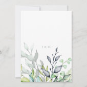 書道植物学結婚院 招待状 (裏面)