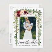 書道植物性フローラ日付木材を保存 案内ポストカード (正面/裏面)