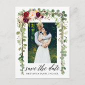 書道植物性フローラ日付木材を保存 案内ポストカード (正面)