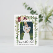 書道植物性フローラ日付木材を保存 案内ポストカード (スタンド正面)