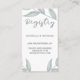 書道植物生結婚物登録簿 エンクロージャーカード