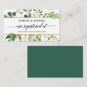 書道植物緑結婚人登録簿 エンクロージャーカード (正面/裏面)