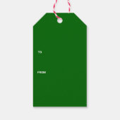 書道楽しいクリスマスグリーン ギフトタグ (裏面)