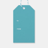 書道楽しいクリスマスティール（緑がかった色） ギフトタグ (裏面)