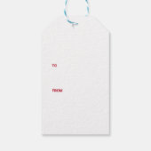 書道楽しいクリスマスホワイトが花開いた ギフトタグ (裏面)