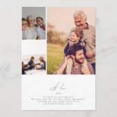 書道楽しいクリスマス |家族の写真のコラージュ シーズンカード (裏面)