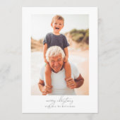 書道楽しいクリスマス |家族の写真のコラージュ シーズンカード (正面)