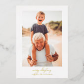 書道楽しいクリスマス | 家族数々の写真 箔シーズンカード (正面)