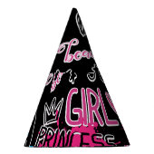 書道標語で女の子のパターン,ハート, wo パーティーハット (右)