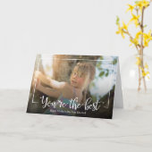 書道母の日の写真挨拶状 カード (黄色い花)