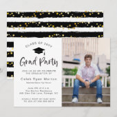 書道水平グラードパーティの招待状 招待状 (正面/裏面)