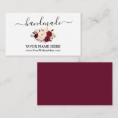 書道水彩ブルゴーニュフローラ手作 エンクロージャーカード (正面/裏面)