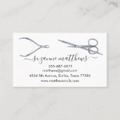 書道水彩ミニマル爪、 ネイルファイル 名刺 (裏面)