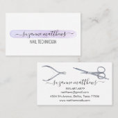 書道水彩ミニマル爪、 ネイルファイル 名刺 (正面/裏面)