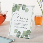 書道水彩ユーカリ結婚式の引き出物 台座サイン (インサイチュ)