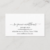 書道水彩写真家 名刺 (裏面)