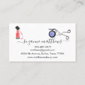 書道水彩化粧ミニマル師 名刺 (裏面)