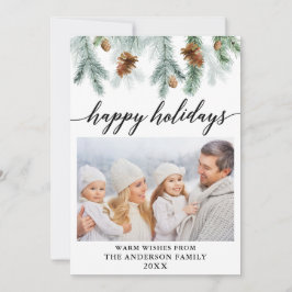 書道水彩松の円錐写真 シーズンカード