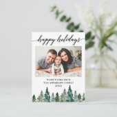 書道水彩松の木フォトホリデー ポストカード (スタンド正面)