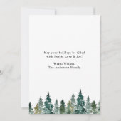 書道水彩松の木写真 シーズンカード (裏面)