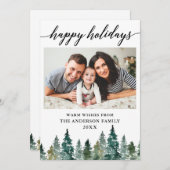 書道水彩松の木写真 シーズンカード (正面/裏面)