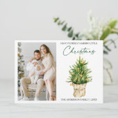 書道水彩松の木写真 シーズンカード (スタンド正面)