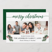 書道水彩松の果実3写真 シーズンカード (正面/裏面)