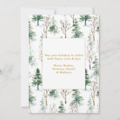 書道水彩松フォトアーチ金ゴールド シーズンカード (裏面)