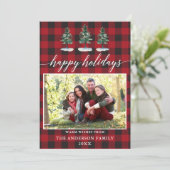 書道水彩松プレイドファミリーフォト シーズンカード (スタンド正面)