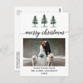 書道水彩松結婚の写真 ポストカード (正面/裏面)