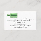 書道水彩爪、 ネイルポーランドファイルツール 名刺 (裏面)