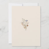 書道水彩野草赤ちゃんシャワー 招待状 (裏面)