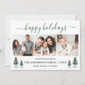 書道水彩青松3枚フォト シーズンカード (正面)