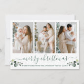 書道水色ユーカリプスクリスマス シーズンカード (正面)