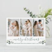 書道水色ユーカリプスクリスマス シーズンカード (スタンド正面)