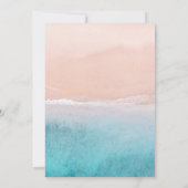 書道海深いブルービーチ結婚式 招待状 (裏面)