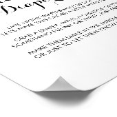 書道深夜おむつ赤ちゃんシャワーのサイン ポスター (角)