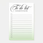 書道渦巻形のライムグリーン一覧 ポストイット (正面)