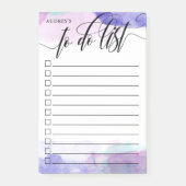 書道渦巻形の紫のチェックボックスを実行リスト ポストイット (正面)