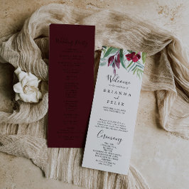 書道熱帯フローラ結婚式 プログラム