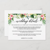 書道熱帯フローラ結婚詳細 エンクロージャーカード (正面/裏面)