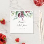 書道熱帯色フローラブライダルシャワー スタンダードカクテルナプキン (インサイチュ)