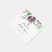 書道熱帯色フローラブライダルシャワー スタンダードカクテルナプキン (角)