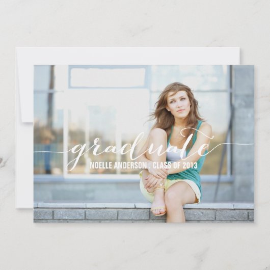 書道用オーバーレイ|卒業招待状 招待状 (正面)