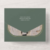 書道用グエレガントリーン・クリスマスの写真カード オールインワン招待状 (裏面)