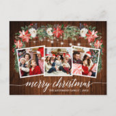 書道用木製水彩冬フローラ3枚写真 ポストカード (正面)