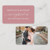 書道登結婚録写真ほこりっぽいバラ エンクロージャーカード (正面/裏面)