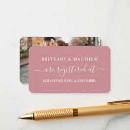 書道登結婚録写真ほこりっぽいバラ エンクロージャーカード